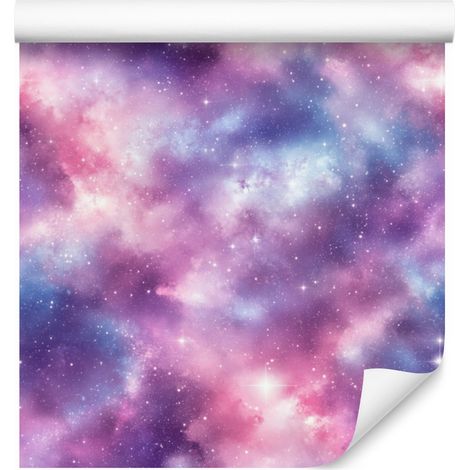 Papel pintado de galaxia violeta acuarela, fondo violeta 50x1000 cm (1/5)