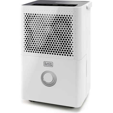Black+Decker BXDH12E - Deumidificatore Ambiente Casa, 12 litri, Funzione asciugatura, 2 velocità, Programmabile 24h, Filtro rimovibile e lavabile, 25m2, Silenzioso (1/10)