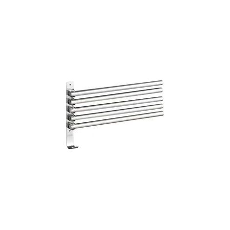 Porte-serviettes rotatif 304, fixation murale, 5 barres pliables, rangement durable (1/5)