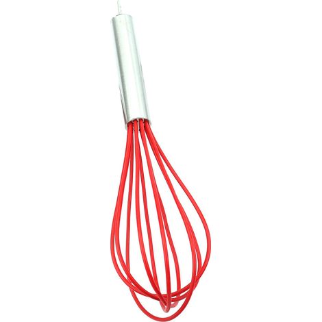 Fouet Manuel Silicone Acier Inoxydable Pour Cuisine Pâtisserie Mélange Œufs Outils De Cuisson - 1 Pièce (1/2)