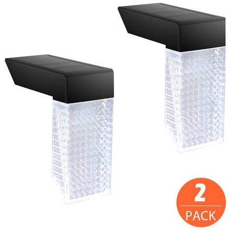 Lampes solaires de jardin, décoration pour jardin, éclairage d'escalier, appliques murales de cour, lumière froide-AquaForge (1/4)