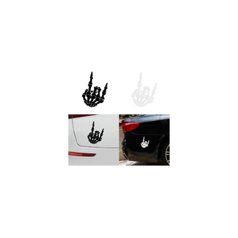 Pegatina de vinilo impermeable con diseño de calavera para parachoques de coche, camión o SUV - Crezuo