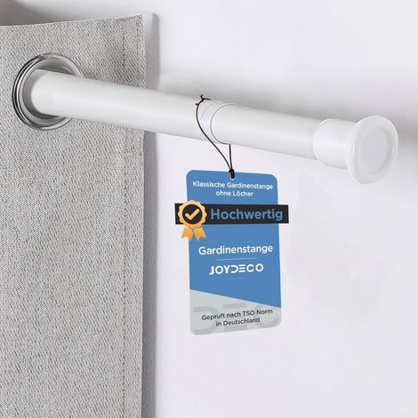 Tringle à rideau de douche sans perçage - 110-160 cm - 32 mm - Barre télescopique à clipser - Antidérapante - Télescopique pour salle de bain (1/5)