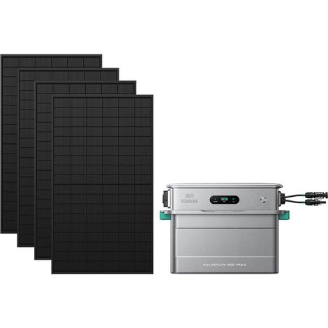 Zendure SolarFlow 800 Pro 2 - Stockage énergétique solaire domestique 800W, gestion intelligente, IP65, avec 450Wx4 Panneau Bifacial