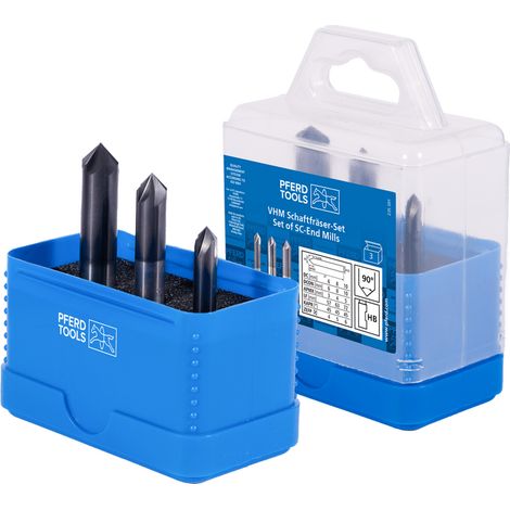 PFERD TOOLS VHM Entgratfräser Set 3-tlg. ⌀ 6/8/10 mm 90° TiAlN Schaft HB Universal Line Anfasen Entgraten (1/5)