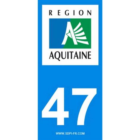 ADHESIFS REGION DEPARTEMENT 47 NOUVELLE AQUITAINE X2