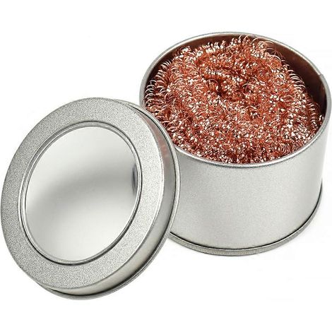 Kit de nettoyage de panne de fer à souder (1 pièce) : fil de nettoyage antidérapant, support à boule et base, embout en laiton souple enroulé. (1/5)