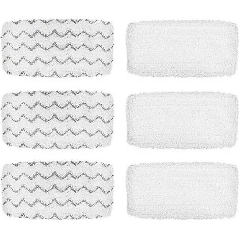Lot de 6 tampons de lavage pour serpillière vapeur PowerFresh 2747A & 1132, adapté aux aspirateurs-balais, microfibre nettoyante, remplacements compatibles, usage sols durs, pack économique (1/5)
