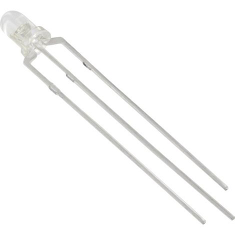 TRU COMPONENTS 1577415 LED bedrahtet  Rot, Blau Rund 3 mm 1250 mcd, 1600 mcd 35 ° 20 mA