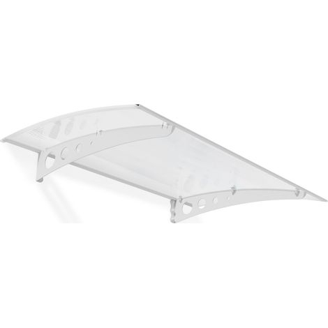 Canopia By Palram – Marquise de porte Lyra 135 x 90.5 cm – Feuille polycarbonate double paroi 6 mm – Bords aluminium enduit – Support acier galvanisé (1/5)