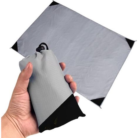 Mini-Stranddecke tragbare Picknickdecke im Taschenformat leichte und wasserdichte Picknick und Stranddecke für Outdoor-Camping Wandern und Reisen 140 (1/5)