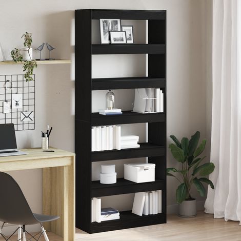 Bücherregal Schwarz Eichen-Optik 80 x 30 x 198 cm Holzwerkstoff vidaXL (1/5)
