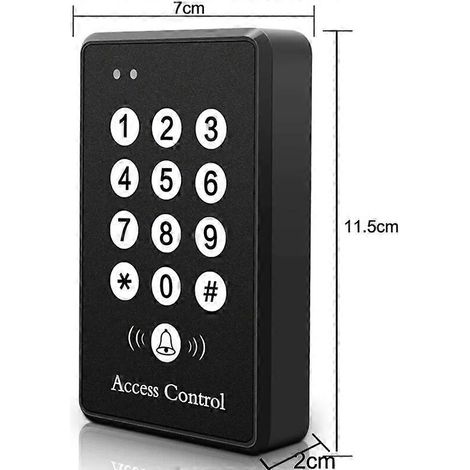 Système de contrôle d'accès RFID autonome - Protection de sécurité des dispositifs - Lecteur de cartes de proximité 125 kHz, 1000 utilisateurs - Déverrouillage par mot de passe/carte - Contrôle d'accè (1/5)