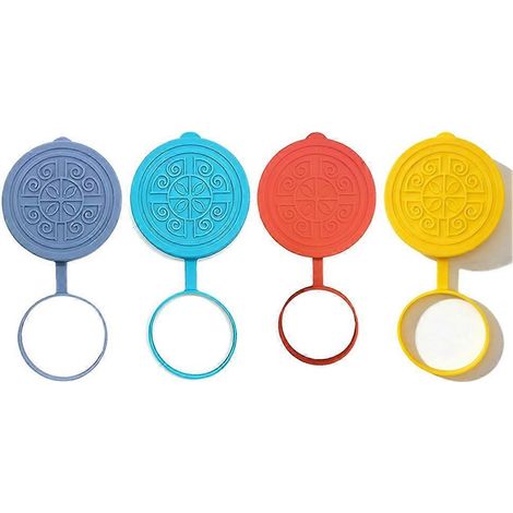 4 lot couvercles en silicone Fermiere yaourt bocaux Leak Prevention pudding bouteille verre étanchéité silicone bouchon (1/5)