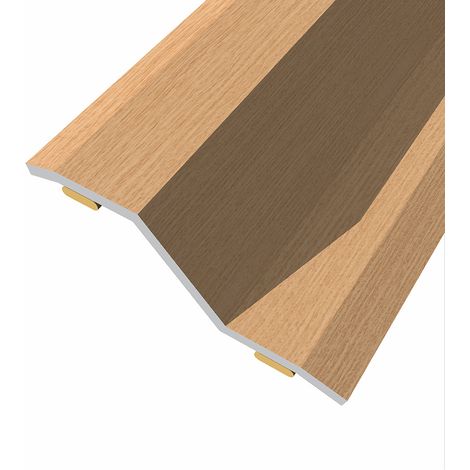 Bande De Nivellement Adhésive Chêne Foncé Acier, Adhésive, Chêne Foncé, 35x8-14mm, 166cm - Baglinox