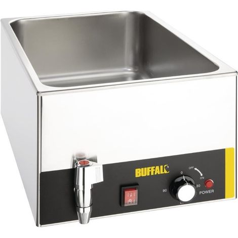 Bain-marie inox 20 Litres, GN 1/1, avec vidange 1200 W, 220 V - MONO (1/4)