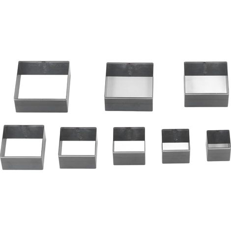 Lot de 8 emporte-pièce carré en acier allié pour cuir tissu superposé et ceintures (1/5)