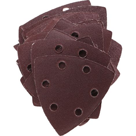 Ensemble de 50 disques de papier abrasif triangulaires pour ponçage et polissage