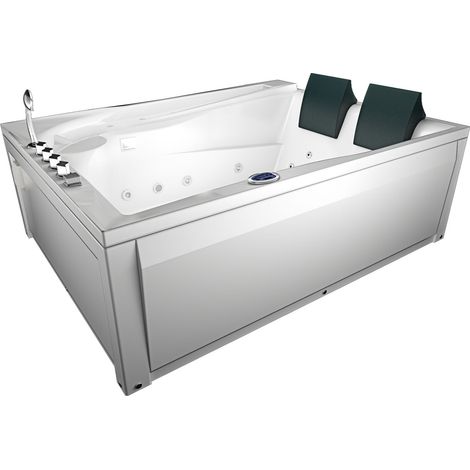 Whirlpool Pool Badewanne Eckwanne Wanne W12H-TH-C-SC 180x135cm aktive Schlauch-Reinigung