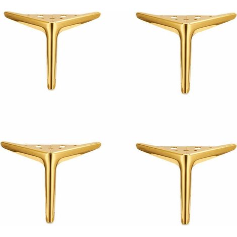 Pieds De Meuble - Fer - Charge Maximale 800 Kg - Pour Canapés Tables Basses Armoires Lits - Lot De 4 (1/3)