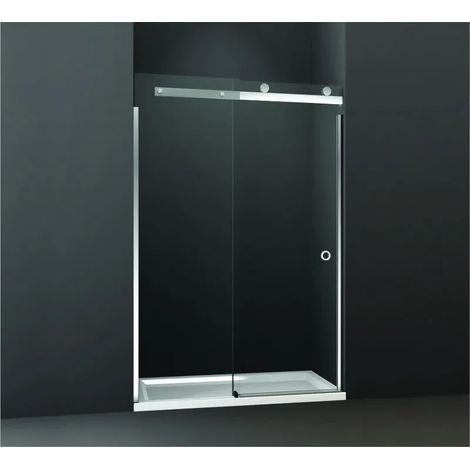Merlyn Showering - 10 Series Sliding Door - 1100 Width - Side Panel and Tray, Left Hand-800mm-No Tray (1/4)