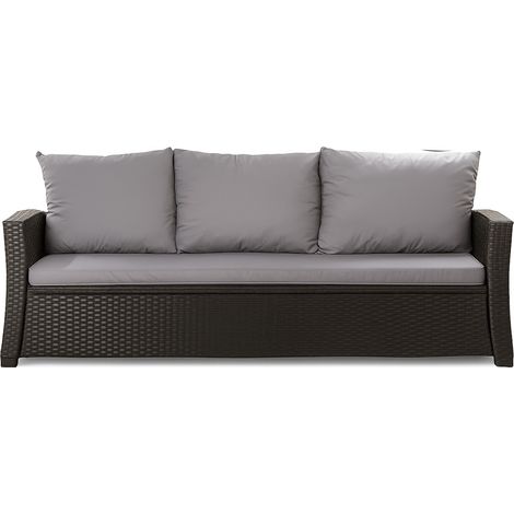 Coussins de canapé meubles de jardin en résine tressée Gris, Coussins balançoire d'extérieur 160x60x50cm Coussin de banc de jardin 3 places -Mix (1/5)