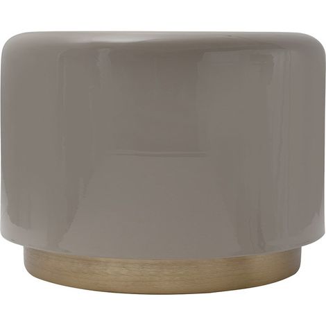 Pouf Artisse 250 Grigio in Velluto con Base Dorata (1/3)
