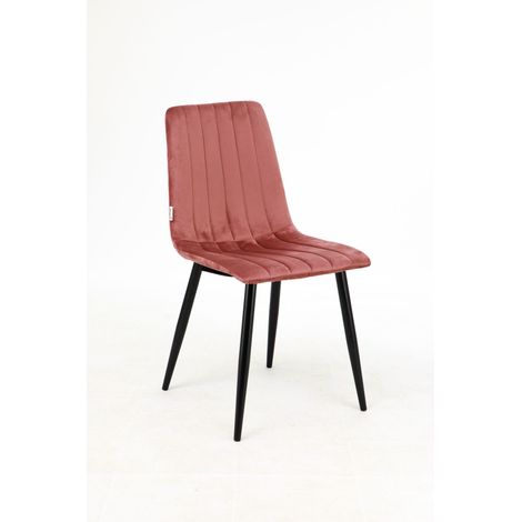 MaxxHome Silla de comedor - Sillas cómodas y modernas para la cocina - Juego de 2 - Color: Marrón terciopelo (1/5)