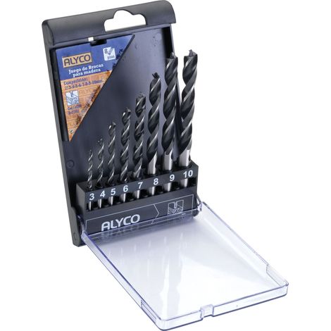 1601 JEU 8 MÈCHES SPIRALES AVEC BOÎTIER PLASTIQUE