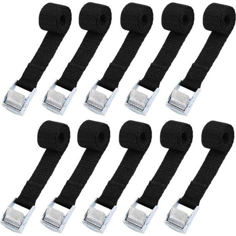 10pcs 2×39cm Lashing Strap Fasteners Set for Motorcycle/Car/Bicycle Door Tie Down Straps Max Load 500kg (1/5)
