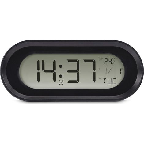 Hama Samos Digitaler Wecker LCD, Schwarz, Geburtstag