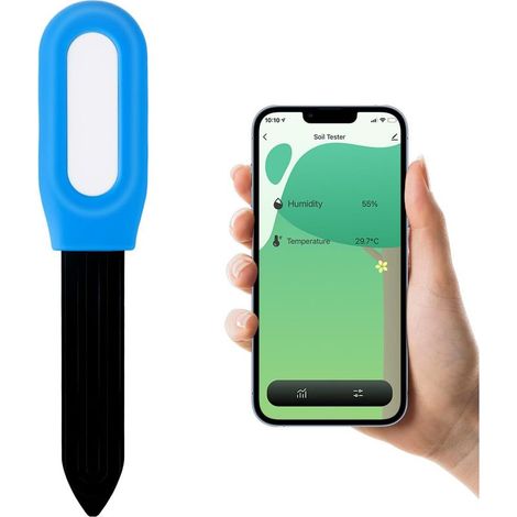 Wigearss Zigbee Capteur Testeur de Sol, Mesure d'Humidité pour Plantes, Moniteur de Température de l'Air, Hygromètre Intelligent pour Plantes d'Intérieur (1/5)