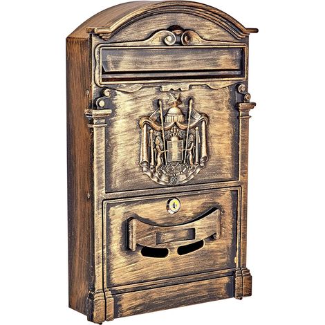 Cassetta Postale Porta Lettere Blinky Residencia Bronzo 26X9X41H cm (1/5)