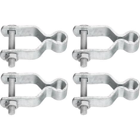 4Pcs Charnière De Portail Pour Côture Àhaînes En Acier Galvanisé (1/5)