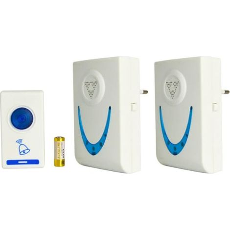 Campanello Senza Fili Doppio Alimentazione 220V Con Spina EU Distanza 50 Metri 36 Melodie IP20 (1/2)