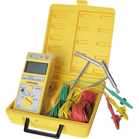 Multimetrix – Testeur de terre ERT201 – Multimètre LCD CAT III 300V – Résistance 2000Ω – Précision 2% – Pour chantiers humides