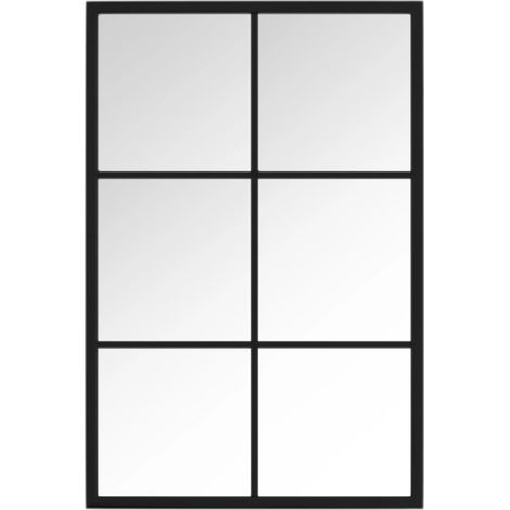 Wandspiegel Schwarz 60x40 cm Metall vidaXL