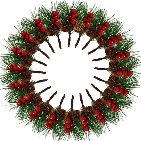20 pièces de Baies de Noël artificielles,Branches de pin artificielles, Aiguilles de pin de Pommes de pin de Baies,pour Les Decoration Noel de Table de fête de Noel de Jardin,Deco Noel. (1/5)