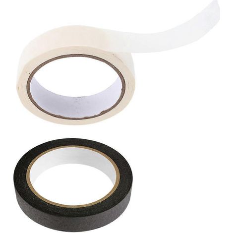 Ruban de masquage pour artistes, 25 mm x 20 m, lot de 2, adhésif, antidérapant et réutilisable, couleurs assorties, pour la maison, le bureau et l'école, 2000 x 2,5 x 0,1 cm (1/5)