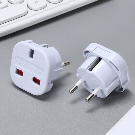 Adaptateur de voyage UE -Adaptateur de prise britannique vers européenne-Convertisseur de prise Royaume-Uni vers UE de type C, E, F (1/5)