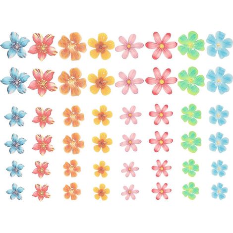 314 décorations florales comestibles pour gâteaux et cupcakes, en papier de riz. (1/5)