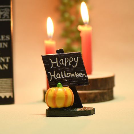Citrouille Décoration De Table - Résine - Pour Décor Halloween - Lot De 1 Pièce (1/4)
