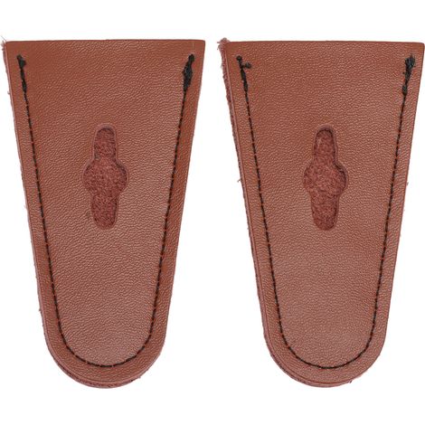 Ein Paar Bogenspitzenschützer aus strapazierfähigem Leder, geeignet für Recurve-Bögen zur Jagd im Freien, braun. (1/5)