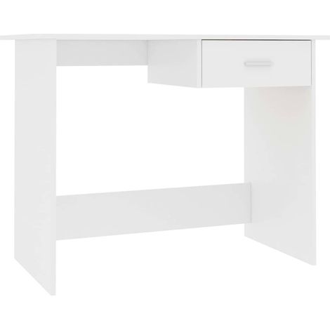 Scrivania Tavolo da ufficio Bianca 100x50x76 cm in Legno Multistrato (1/5)