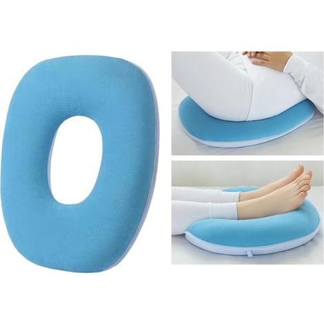 Cuscino per seduta/anca a forma di ciambella per alleviare piaghe da decubito e piaghe da pressione, cuscino per sedile di sedia a rotelle, blu (1/5)
