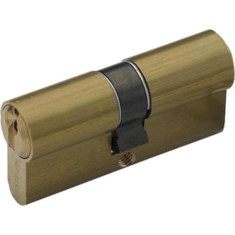 YALE cilindro yale monoblock 40x40/r15,0 latonado , Cilindro Yale monoblock.- Medidas: 40x40 mm.- Leva: 15 mm.- Latonado.- 5 pines cargados a muelle.-