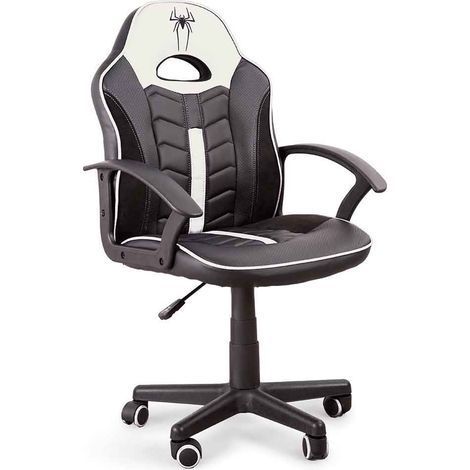 Home Heavenly® - Silla Gaming WIN, Silla escritorio para niños, con Ruedas, para Estudio, habitación Juvenil, Color: Blanco (1/5)