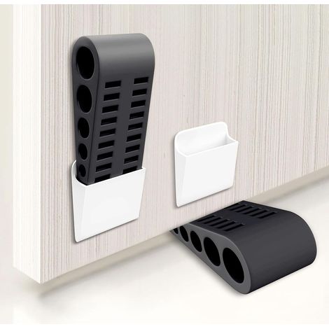 Cales de Porte en Caoutchouc Noir – Lot de 2, Anti-Collision et Silencieuses pour Votre Maison