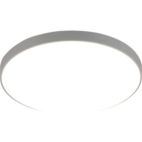 Plafonnier LED rond argent IP44 18W lumière neutre 4000K SPICA RL (1/5)