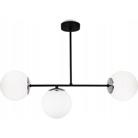 LAMPADA A SOSPENSIONE MODERNA CON SFERE DI VETRO E LAMPADARIO A LED